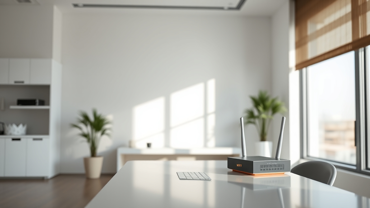 Modern workstation in a Dubai Silicon Oasis serviced apartment