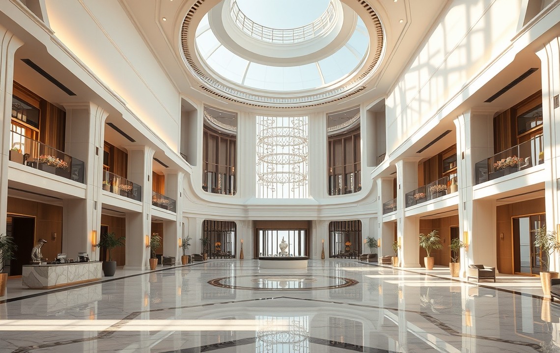 Luxury hotel lobby interior 2026