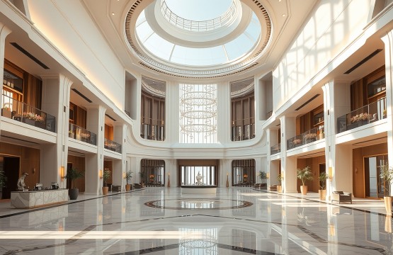 Luxury hotel lobby interior 2026