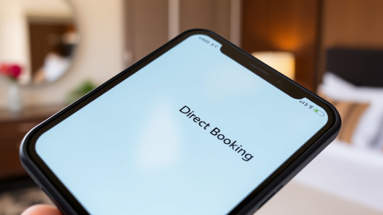 Modern mobile booking interface luxury setting