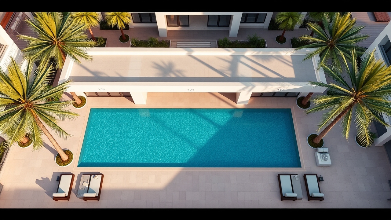 Luxury pool and lounge area in Dubai