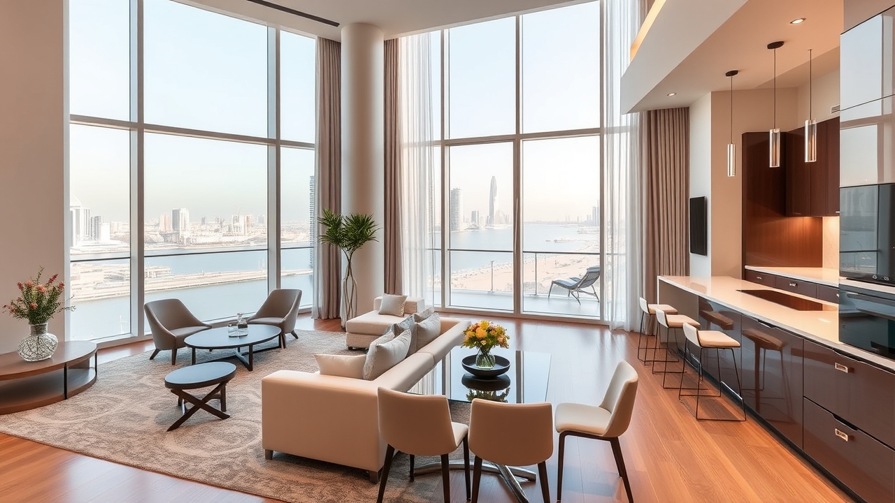 Steigenberger Residence Doha 3BR apartment interior