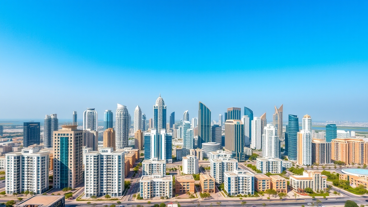 Fujairah skyline and commercial district
