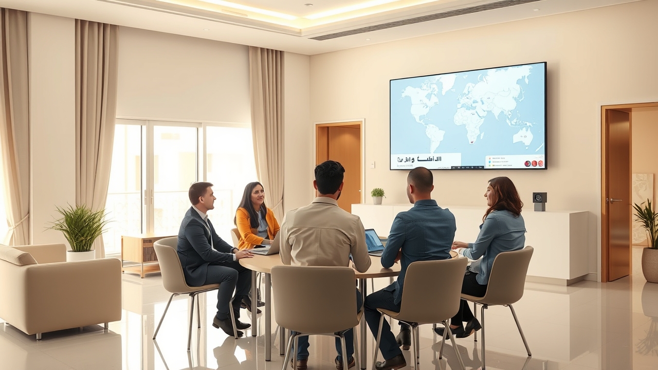 Logistics team in corporate housing common area