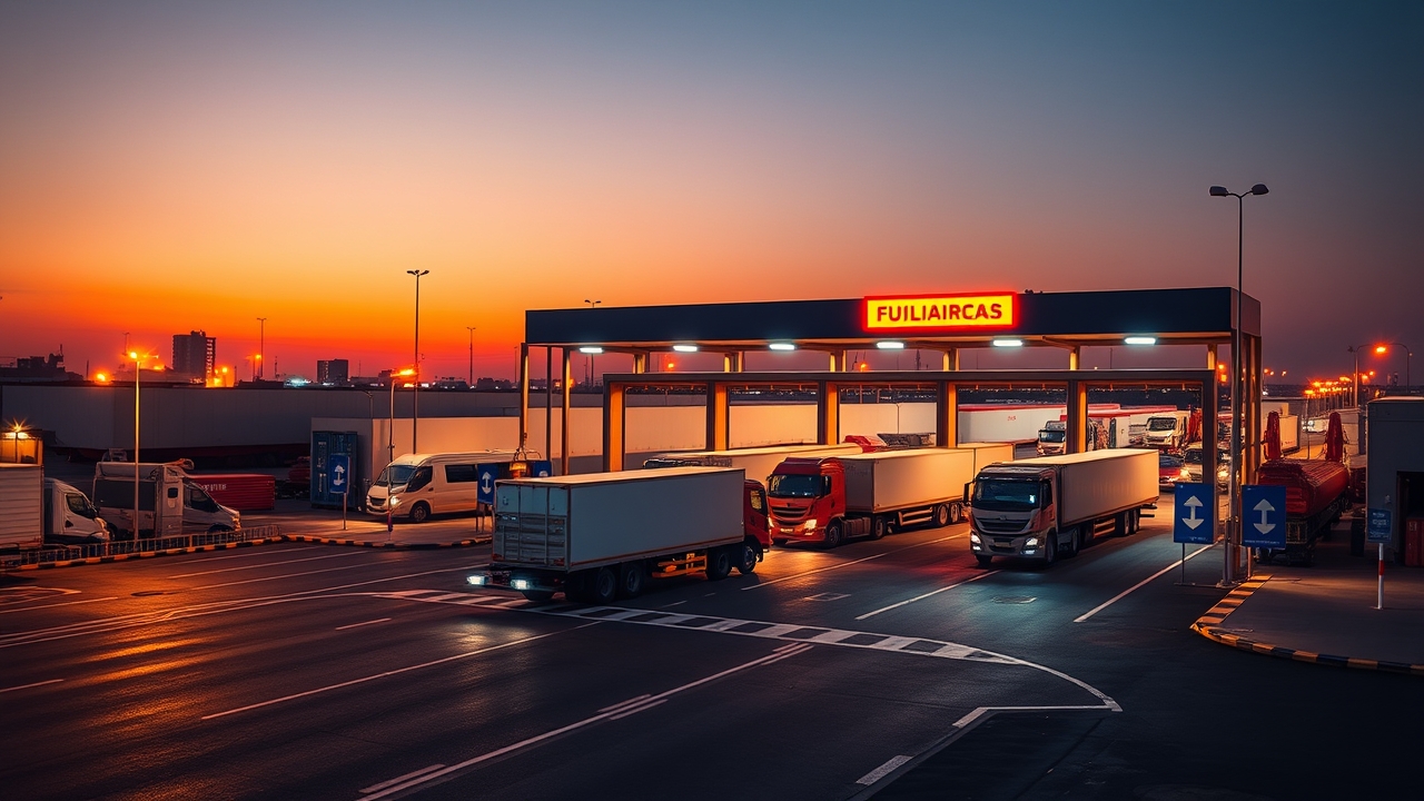 Fujairah logistics hub night view