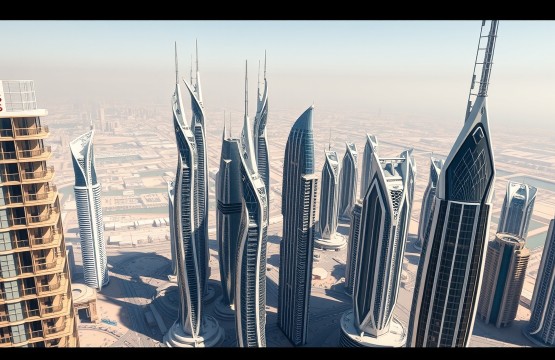 Dubai 2026 futuristic skyline with 5.5G antennas