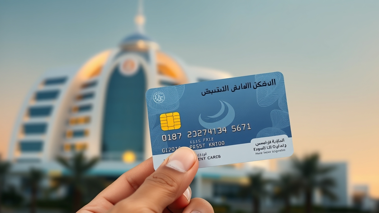 UAE digital residency card close-up with gold chip