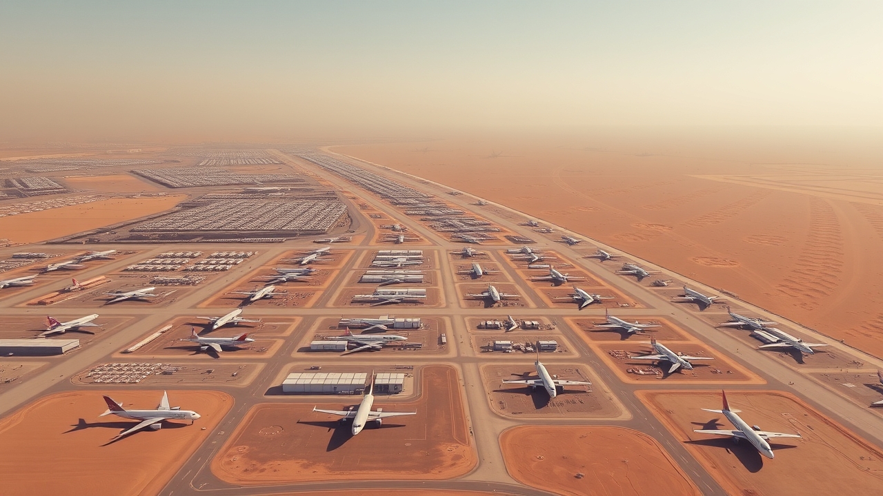 Al Maktoum International Airport DWC 2026 expansion aerial view