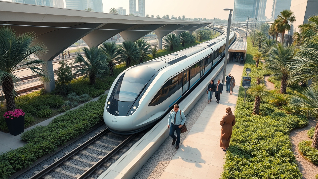 Dubai Metro station 2026 with sleek train