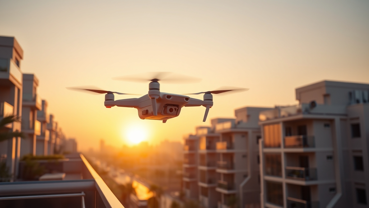 Drone delivery in JVC Dubai residential area