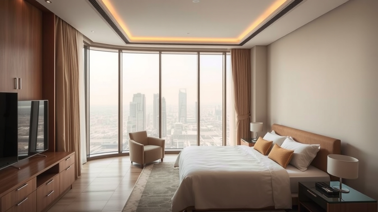 Luxury serviced apartment interior in Riyadh Olaya