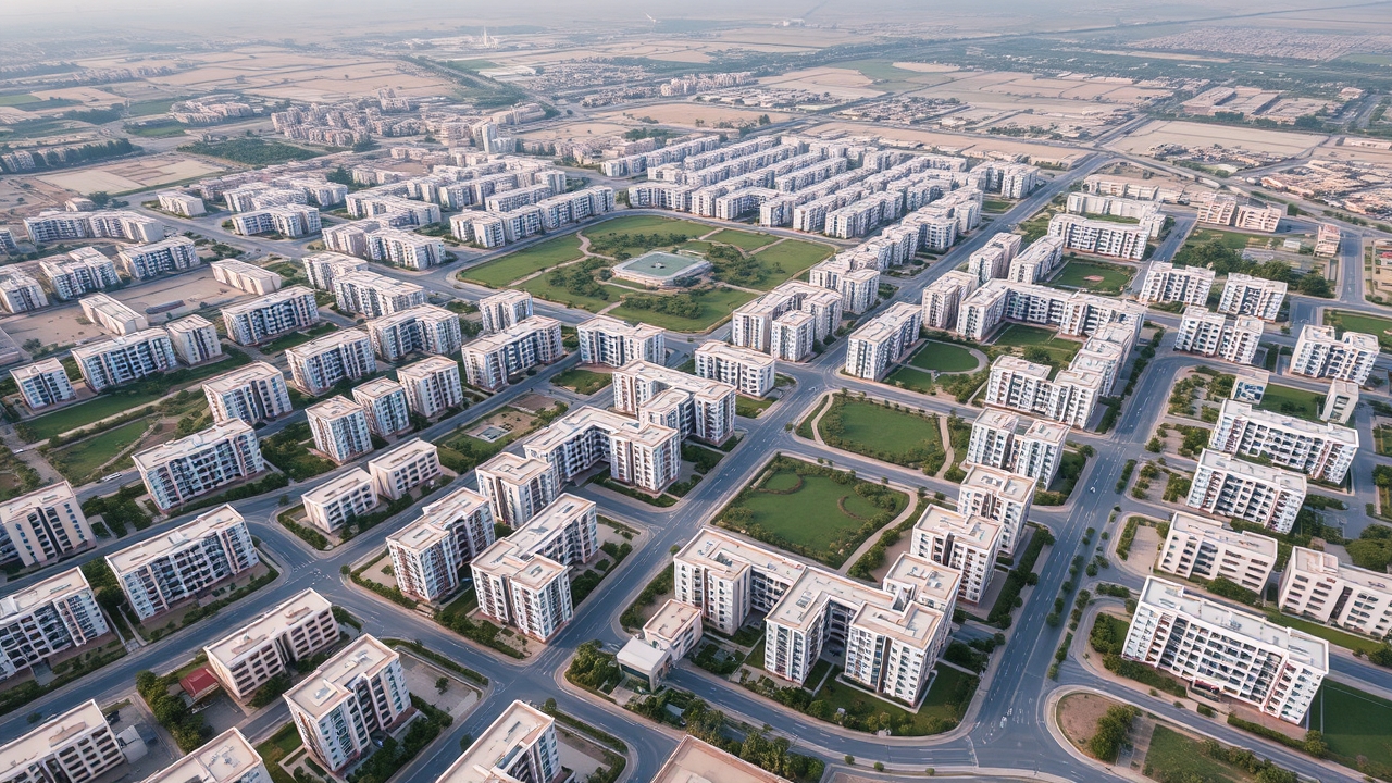 Aerial view of Al Nahda Sharjah residential district