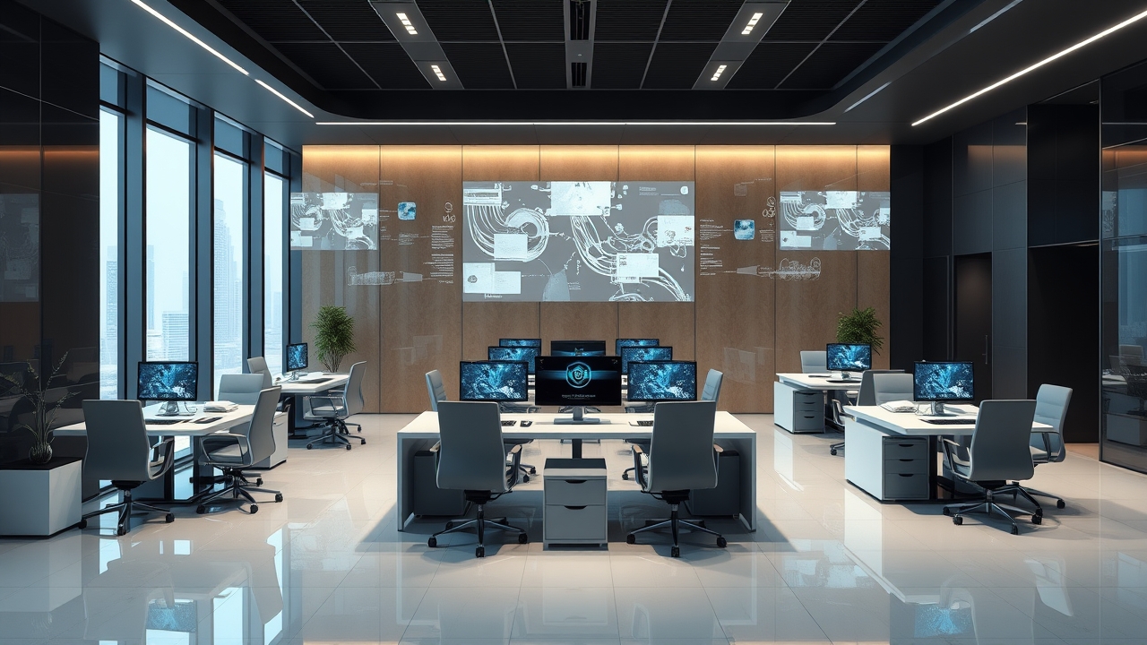 Futuristic corporate co-working space in Sharjah