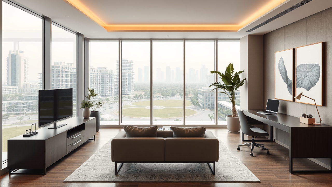 Luxury serviced apartment interior Sharjah