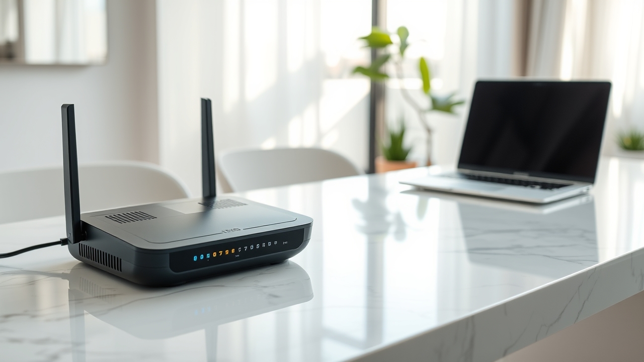 High-speed 5.5G internet setup in Sharjah apartment