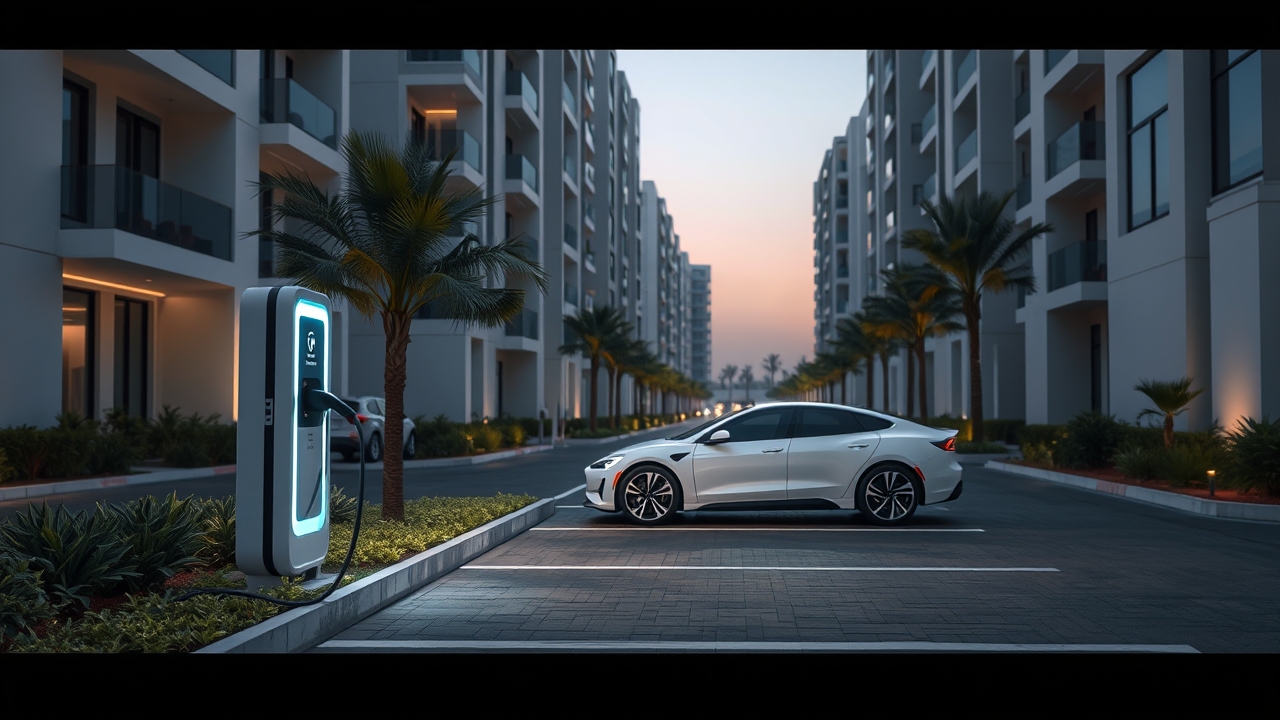 Electric vehicle charging in a Sharjah residential building
