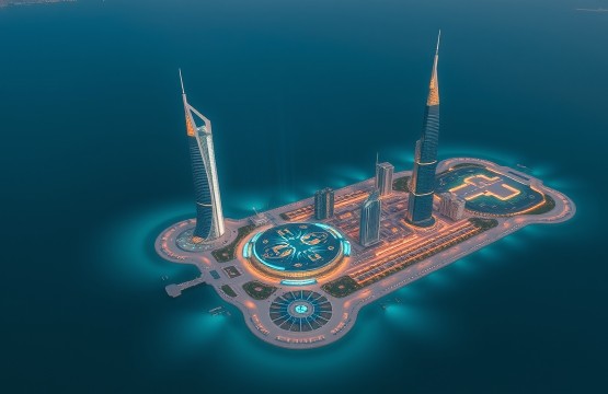 Aerial view of Al Reem Island's skyline and waterfront in 2026