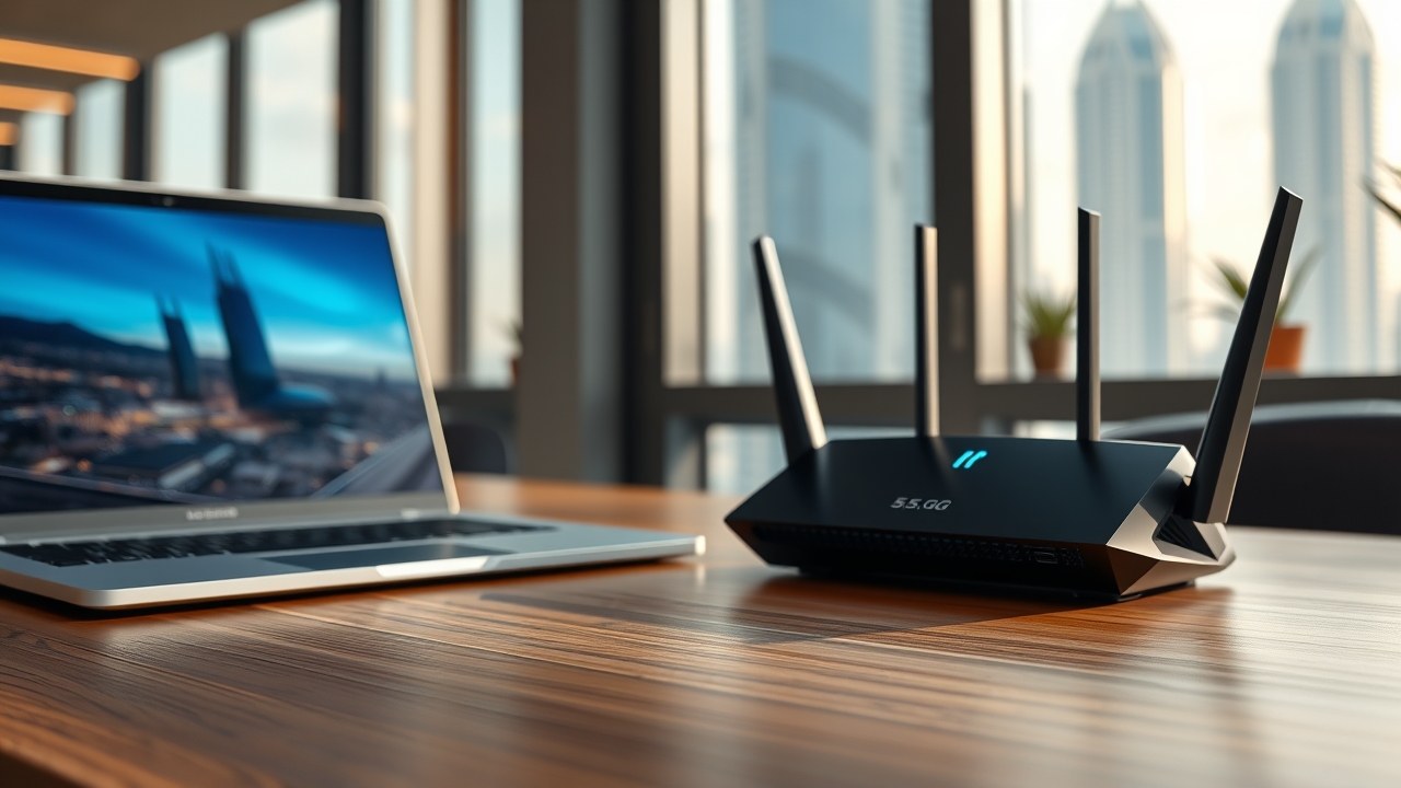 5.5G high speed internet router for remote work