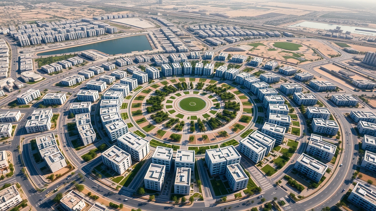 JVC Dubai neighborhood aerial view 2026