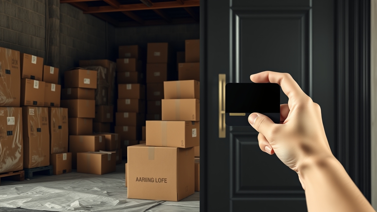 Traditional moving boxes vs modern electronic keycard