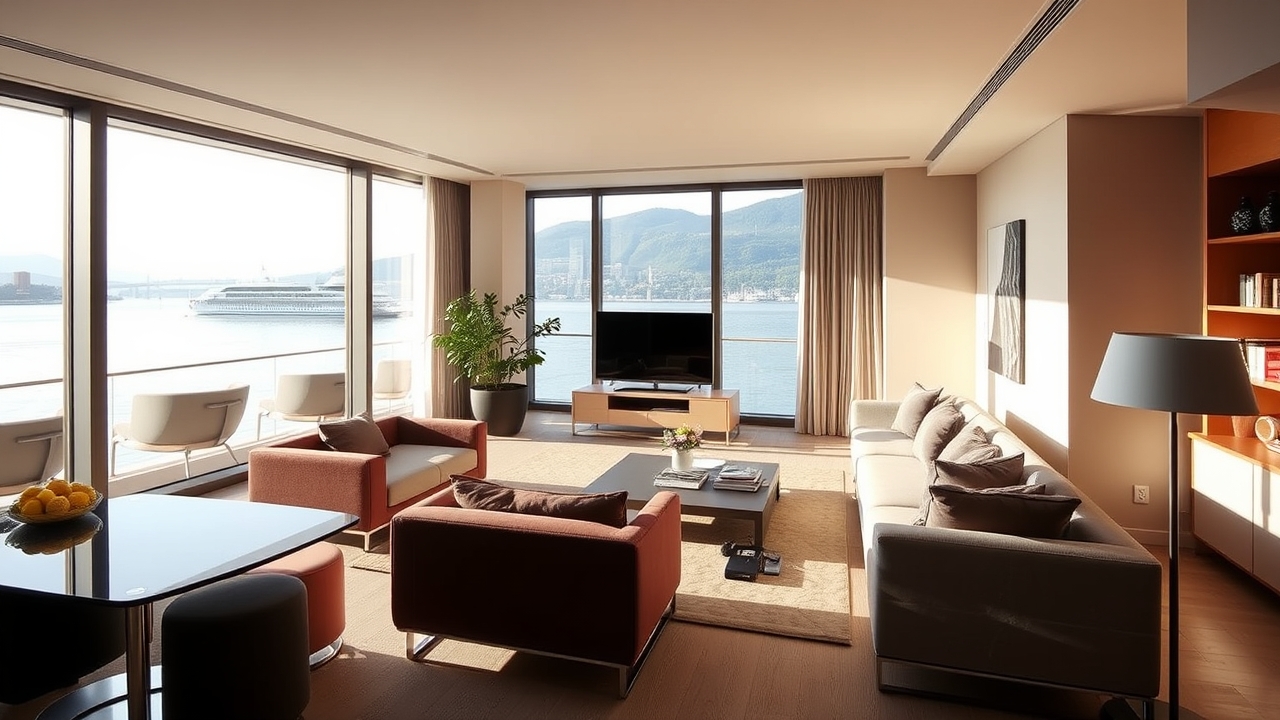 Luxury serviced apartment interior Geneva