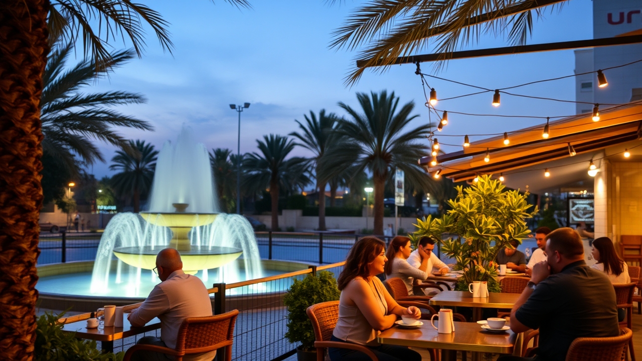 Outdoor dining and lifestyle in Al Furjan