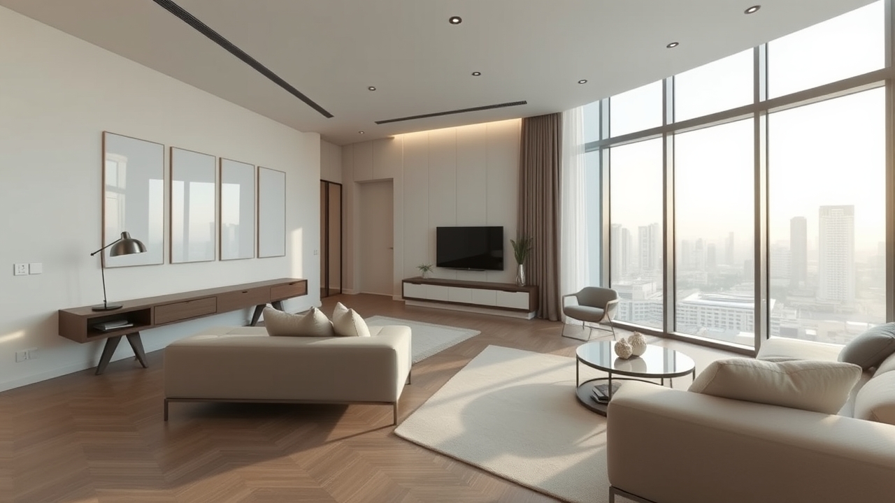 Modern studio apartment interior design in Arjan 2026