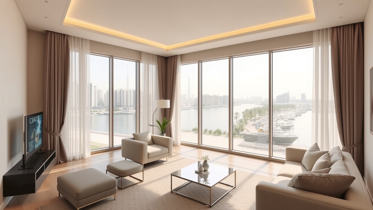 Modern apartment interior in Dubai Sports City