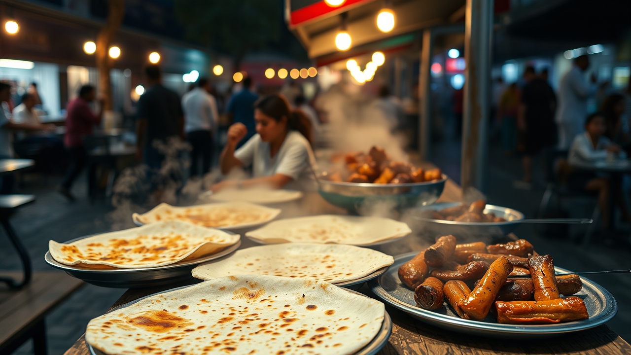 Traditional street food in Satwa Dubai