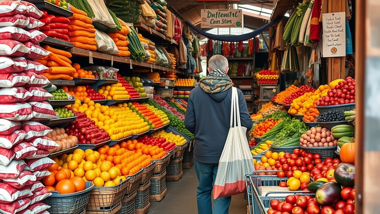 Fresh produce market in Satwa Dubai neighborhood