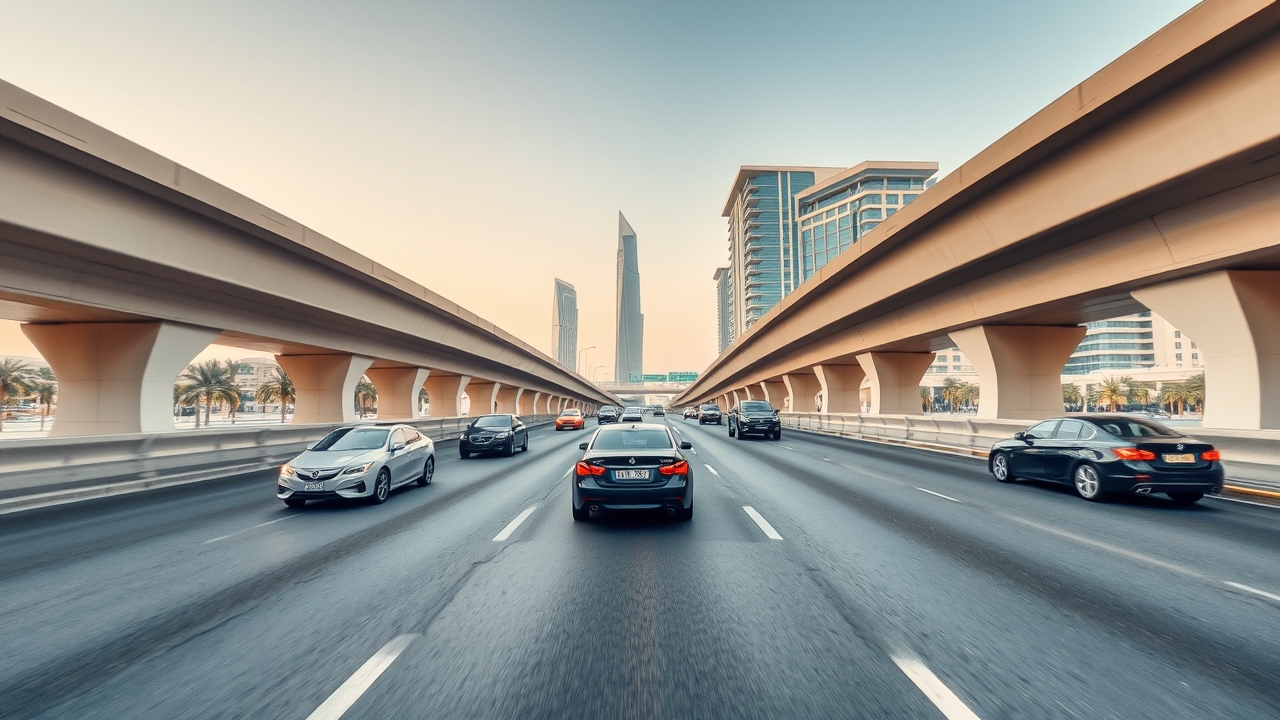 Al Gharbi Street flyover infrastructure Dubai
