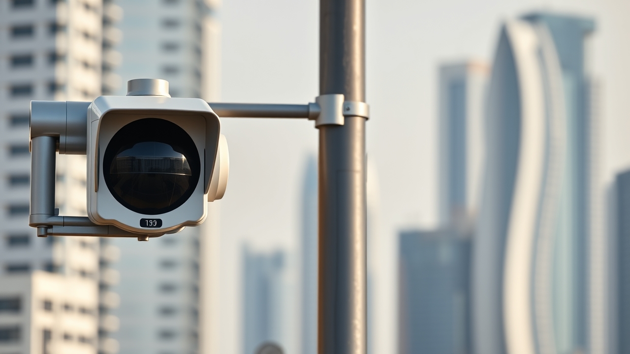 Smart traffic sensors in Dubai JBR district