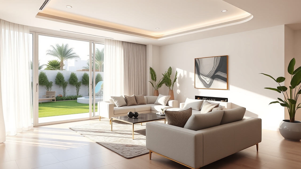 Modern townhouse interior in Damac Hills 2