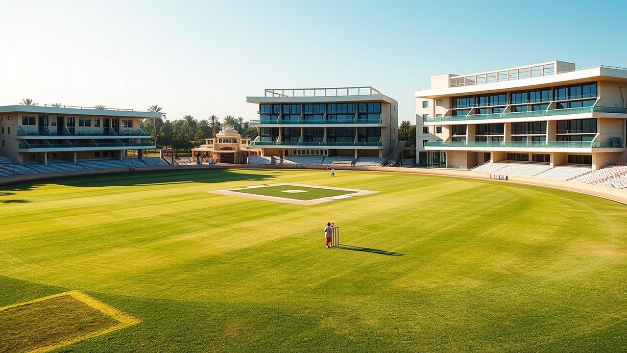 Sports facilities and cricket pitch in DH2