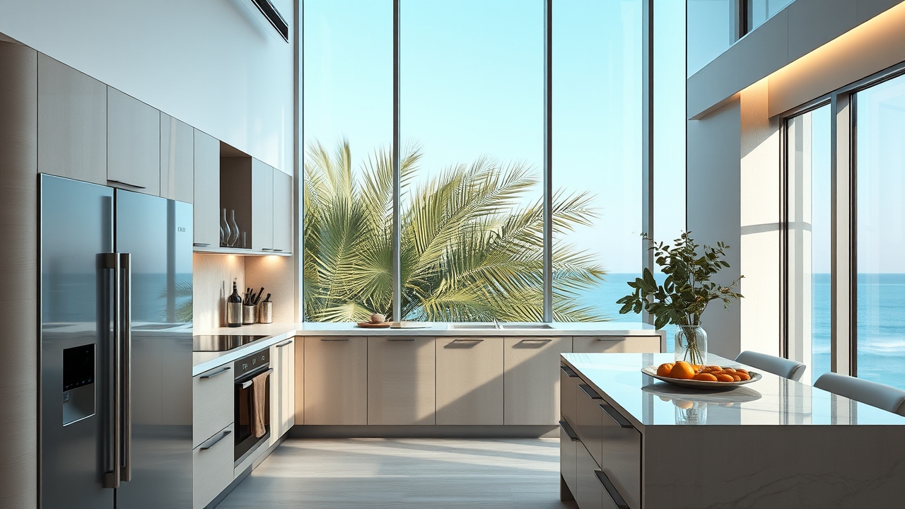 Modern luxury apartment interior on Palm Jumeirah