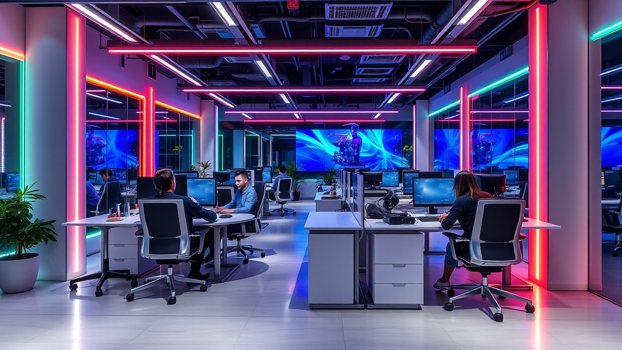 Modern tech co-working space in Dubai Silicon Oasis