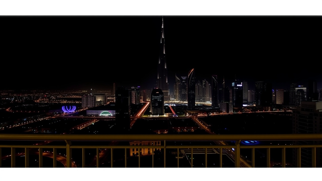 Dubai skyline view from Meydan