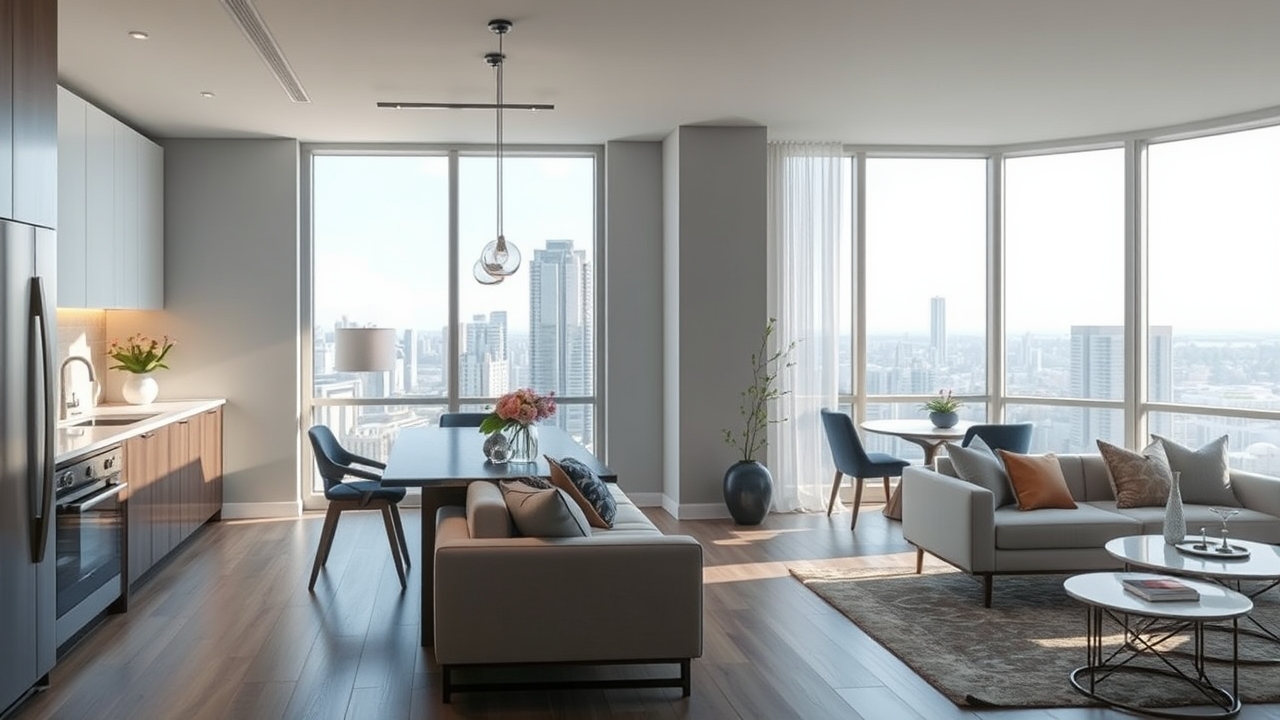 Modern serviced apartment interior in Motor City