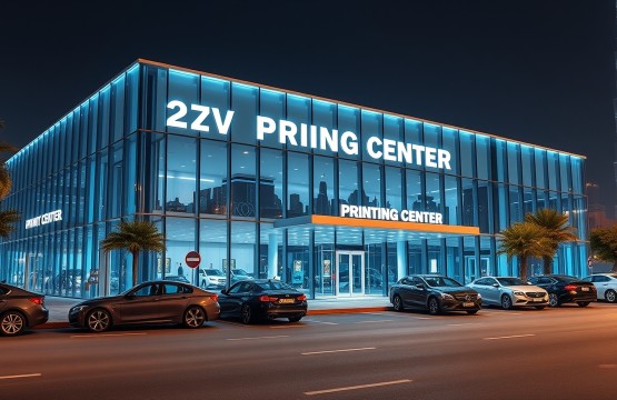 24/7 printing center Dubai night view