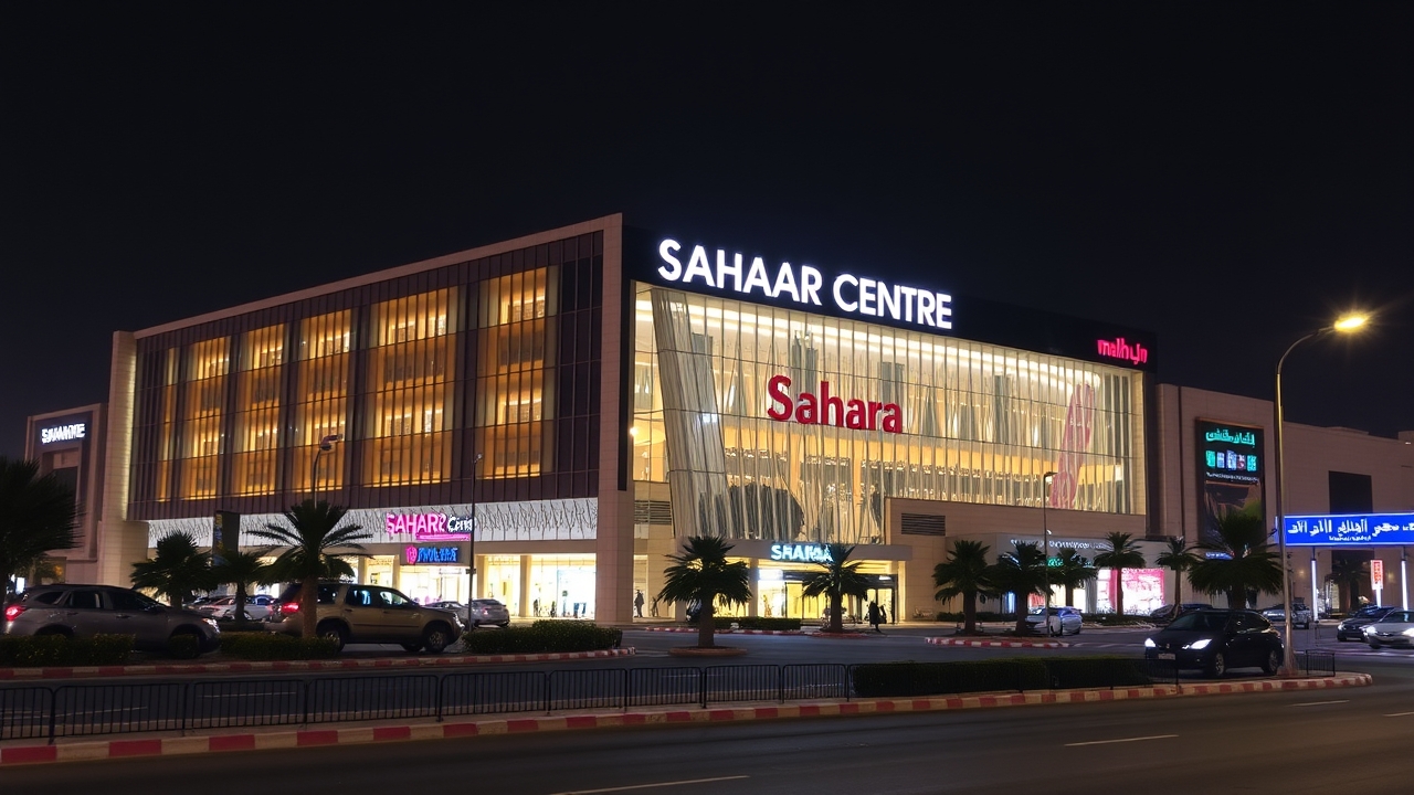 Sahara Centre Sharjah Al Nahda at night