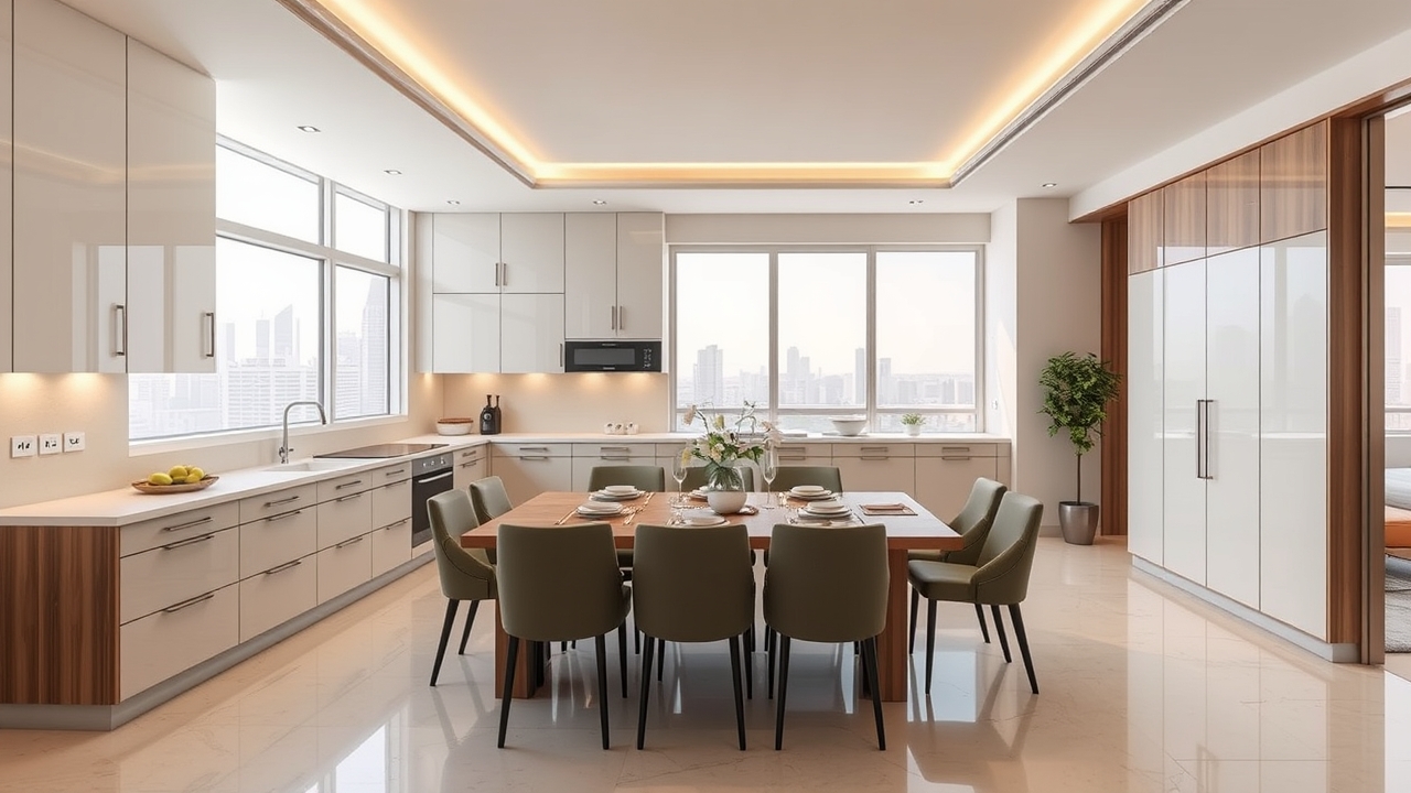 Modern family kitchen Sharjah Al Nahda