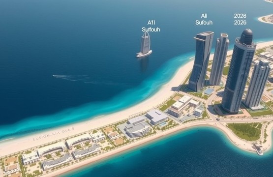 Aerial view of Al Sufouh neighborhood Dubai 2026