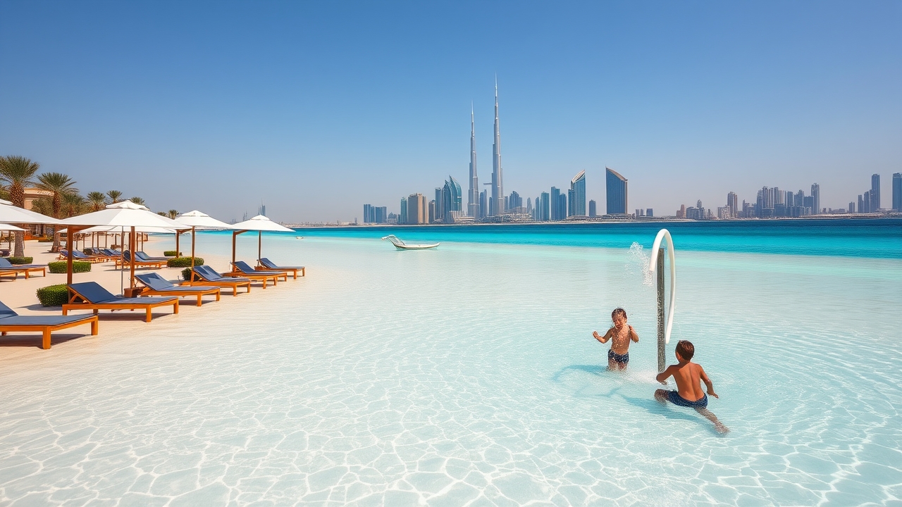 Private beach and luxury amenities at Emaar Beachfront
