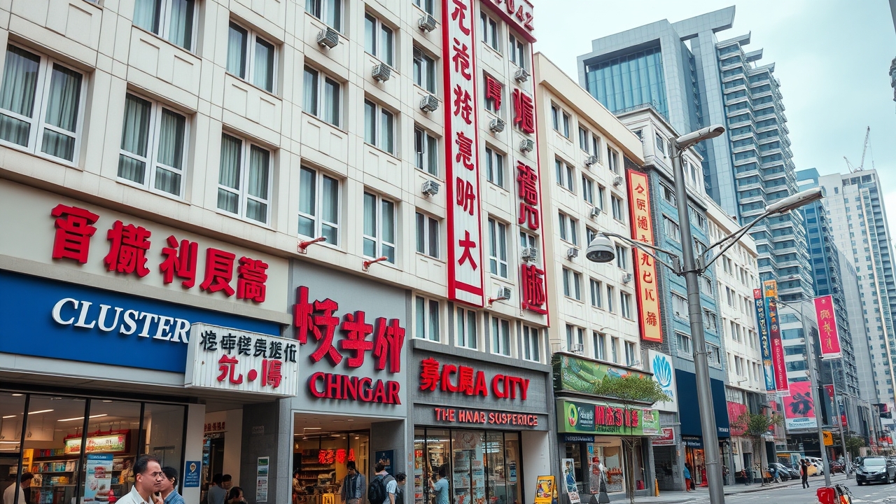 China Cluster architecture and street view