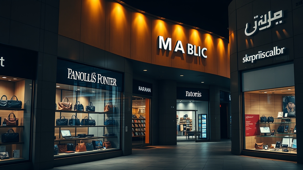 Shopping stalls at Karama Shopping Complex