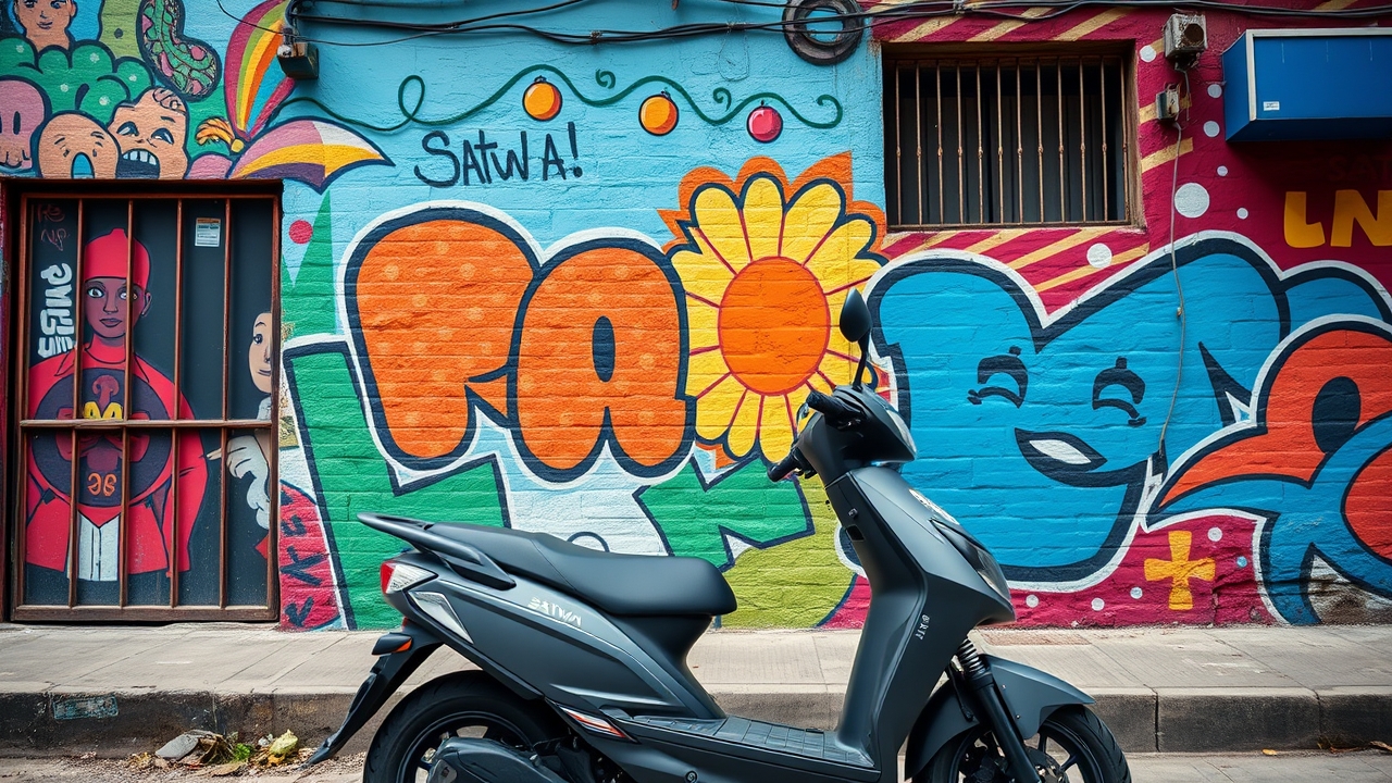 Street art mural in Satwa Dubai