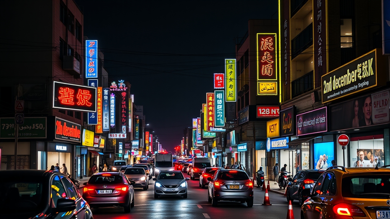 Satwa 2nd December Street night view