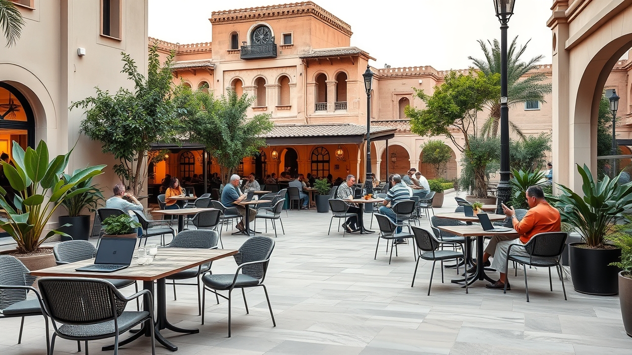 Digital nomad cafe in Satwa