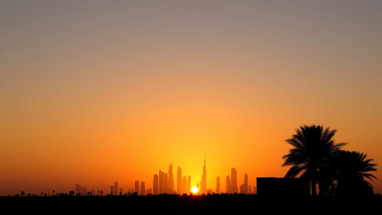 Dubailand skyline view from Remraam