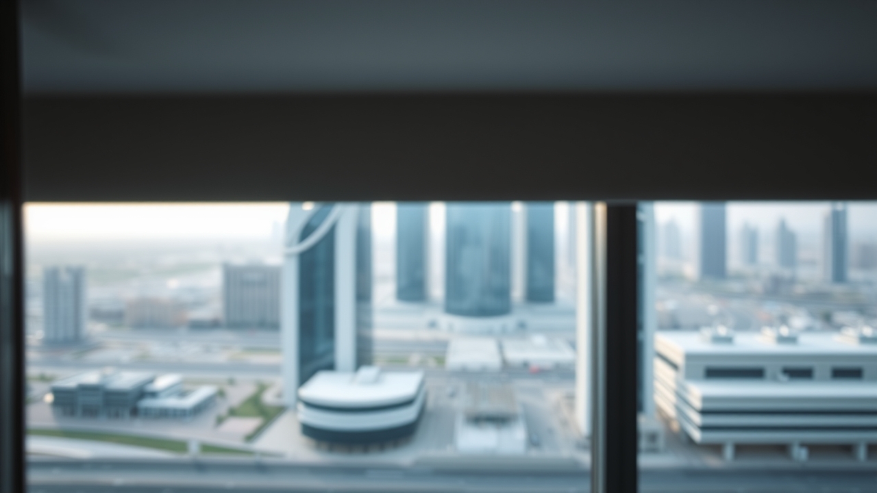 Modern soundproof window in Dubai apartment